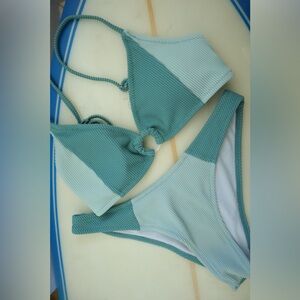 Teal Bikini Colorblock Set